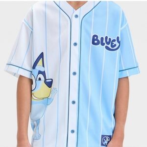 Boys' Bluey Baseball Jersey-S: ClassicStripe Mesh Pullover, new with‎ tags